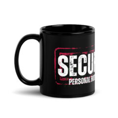 Security - Black Glossy Mug