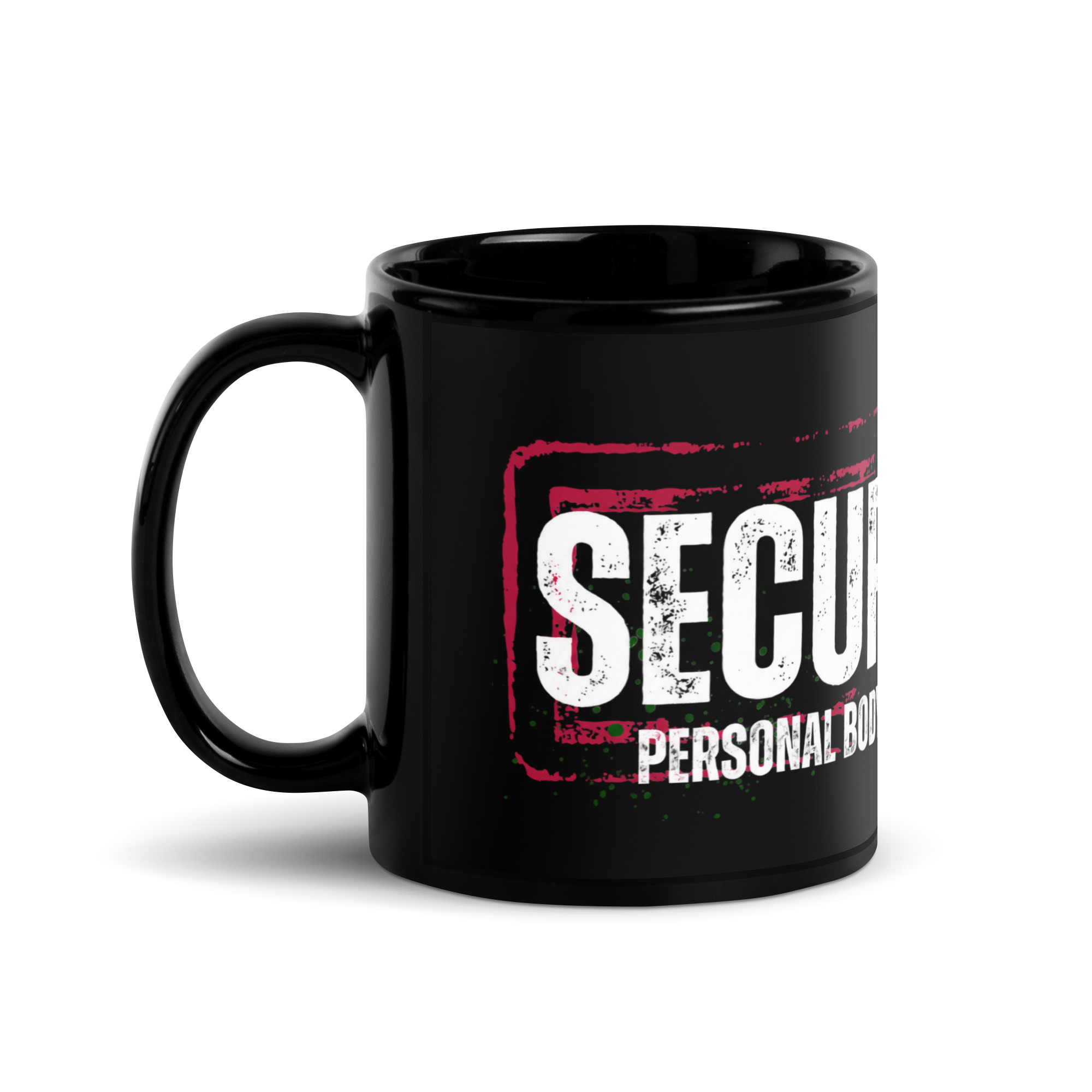 Security - Black Glossy Mug